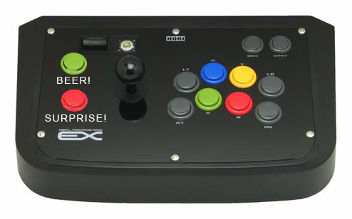 Beer and Surprise Hori Joystick